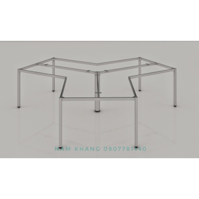Khung chân vuông 3 người ngồi - bàn 120 độ