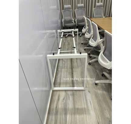 Chân 25x50 trên 50x50 khung hình chữ nhật ( bàn có cục hở bàn)