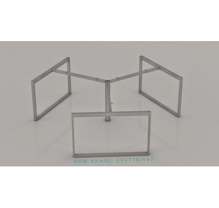 Khung chân 25x50 3 chổ ngồi - bàn 120