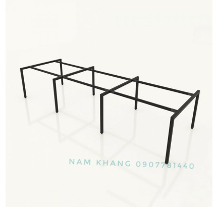 Khung chân vuông 6 người ngồi đối diện ( 1200 x 3600 , 1200 x 3000, 1000 x 3000)