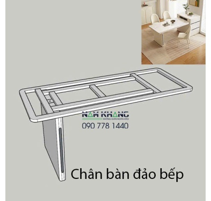 Chân bàn ăn đảo bếp CBA-85