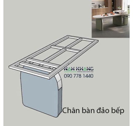 Chân bàn ăn đảo bếp CBA-87