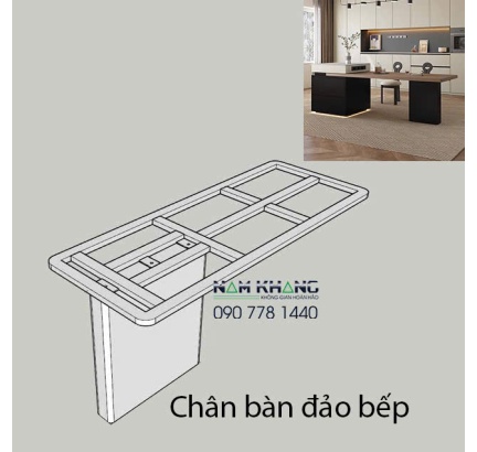Chân bàn ăn đảo bếp CBA-89