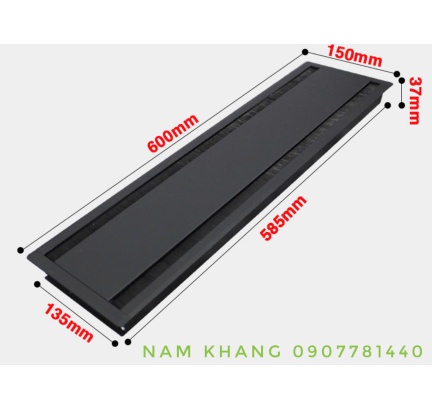 Nắp nhôm mở 2 chiều A44 (600X150)